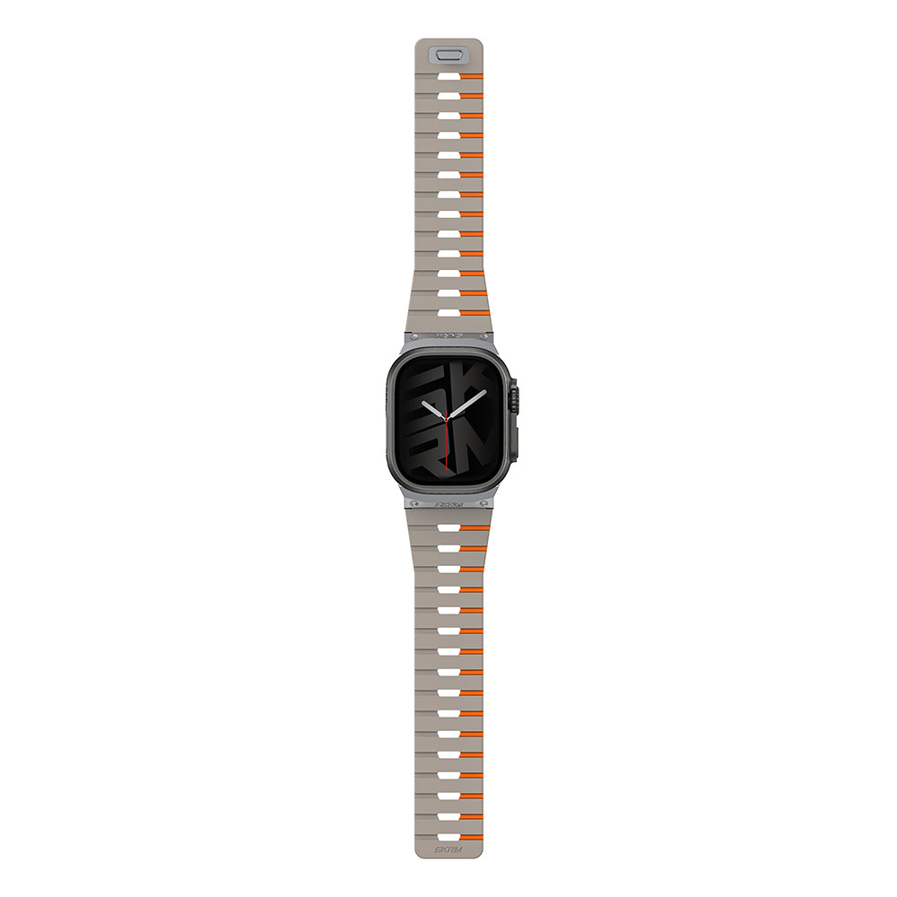 Skinarma Gemini Serisi Apple Watch 42/44/45/46/49mm Uyumlu TPU Magnetik Silikon Kordon