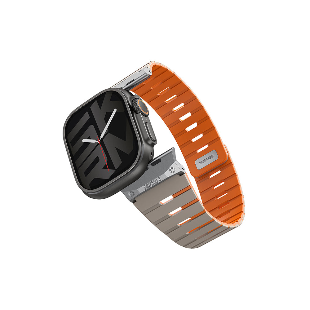 Skinarma Gemini Serisi Apple Watch 42/44/45/46/49mm Uyumlu TPU Magnetik Silikon Kordon