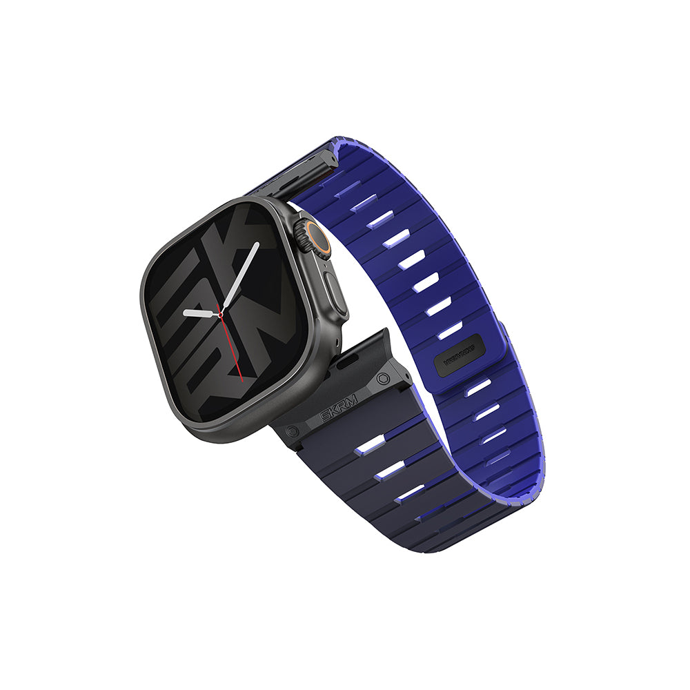 Skinarma Gemini Serisi Apple Watch 42/44/45/46/49mm Uyumlu TPU Magnetik Silikon Kordon