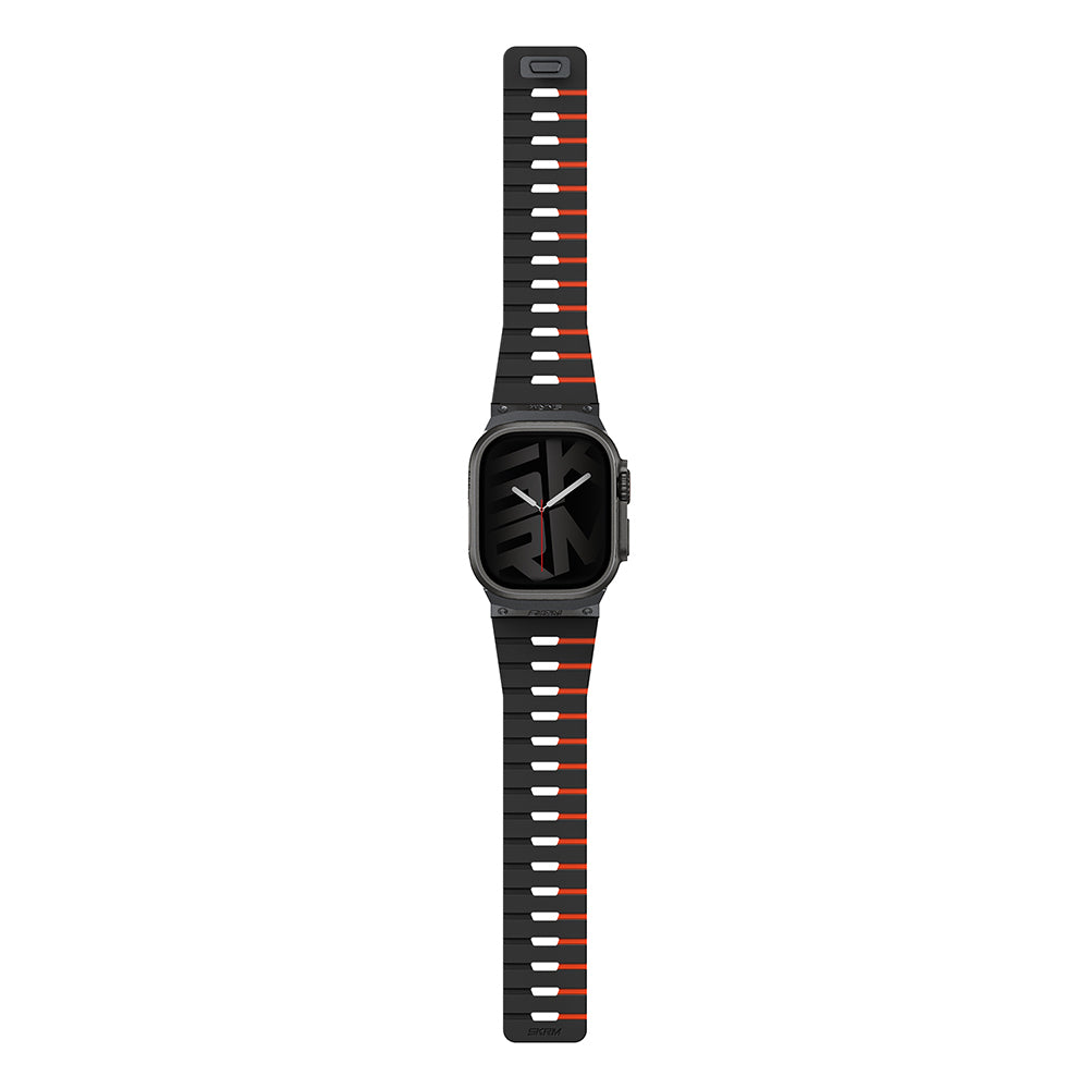 Skinarma Gemini Serisi Apple Watch 42/44/45/46/49mm Uyumlu TPU Magnetik Silikon Kordon