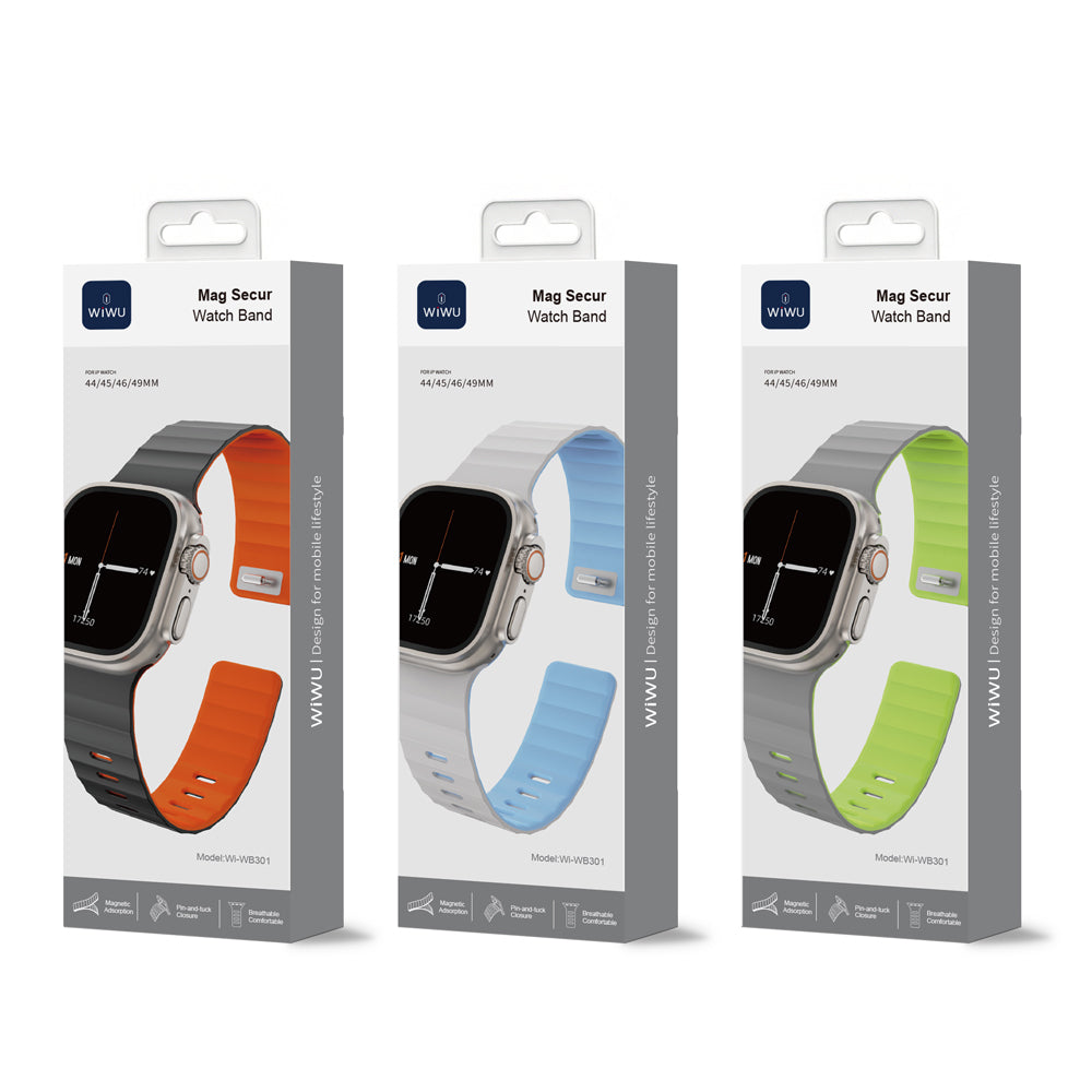 Wiwu Mag Secur Serisi Watch 42/44/45/46/49mm Uyumlu Silikon Kordon