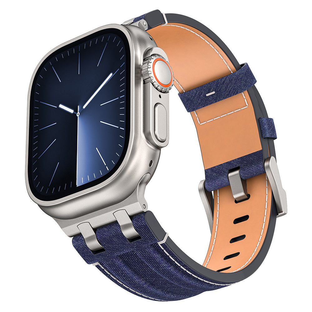 Cepax KRD-153 Watch 42/44/45/46/49mm Uyumlu Kot Kumaş Tasarımlı Kordon