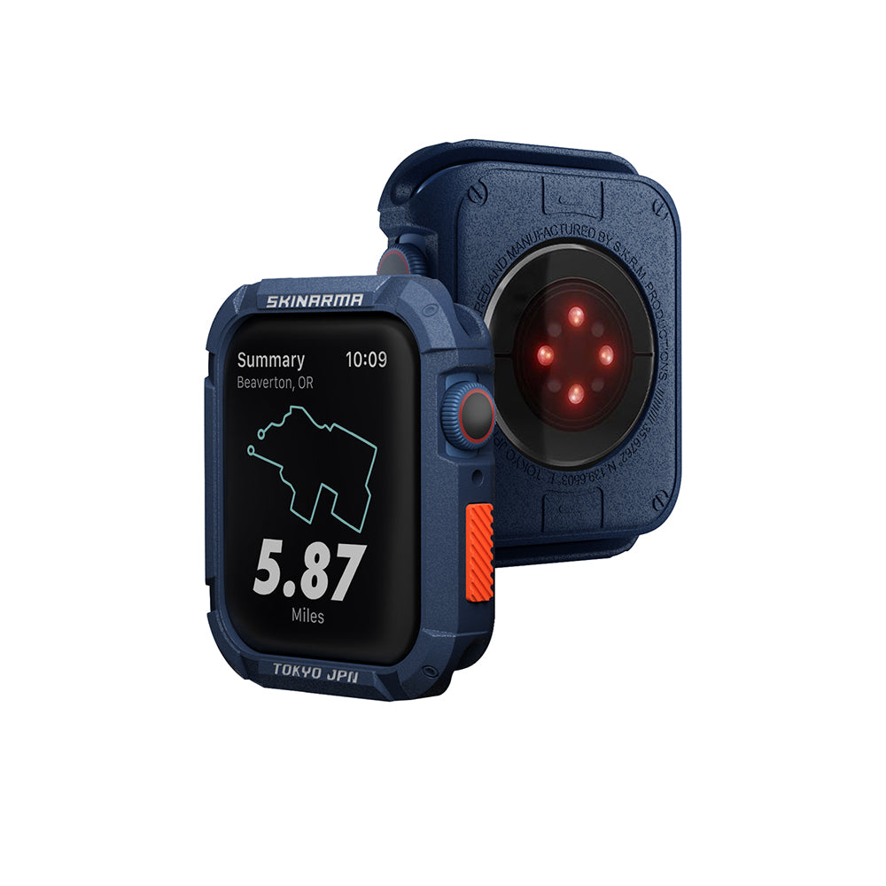 SkinArma Kurono Apple Watch 44mm/Watch 7 45mm Buzlu Tasarım Sert PC Kasa Koruyucu