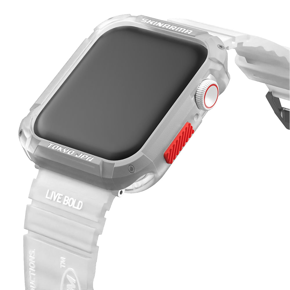 SkinArma Kurono Watch 44mm/watch 7 45mm Sert PC Kasa Koruyucu + Shokku Silikon Kordon