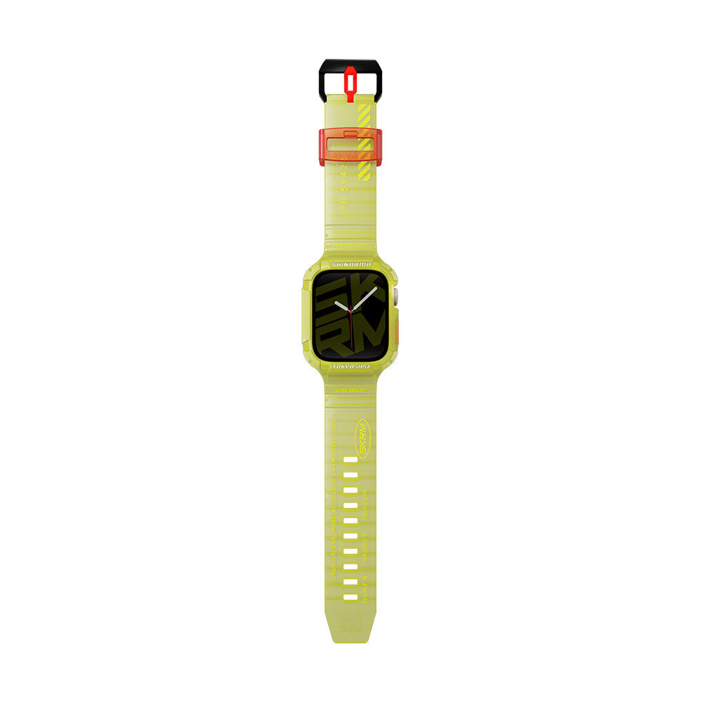SkinArma Saido Apple Watch 42/44/45/46/49mm Sert PC Kasa Koruyuculu Silikon Kordon