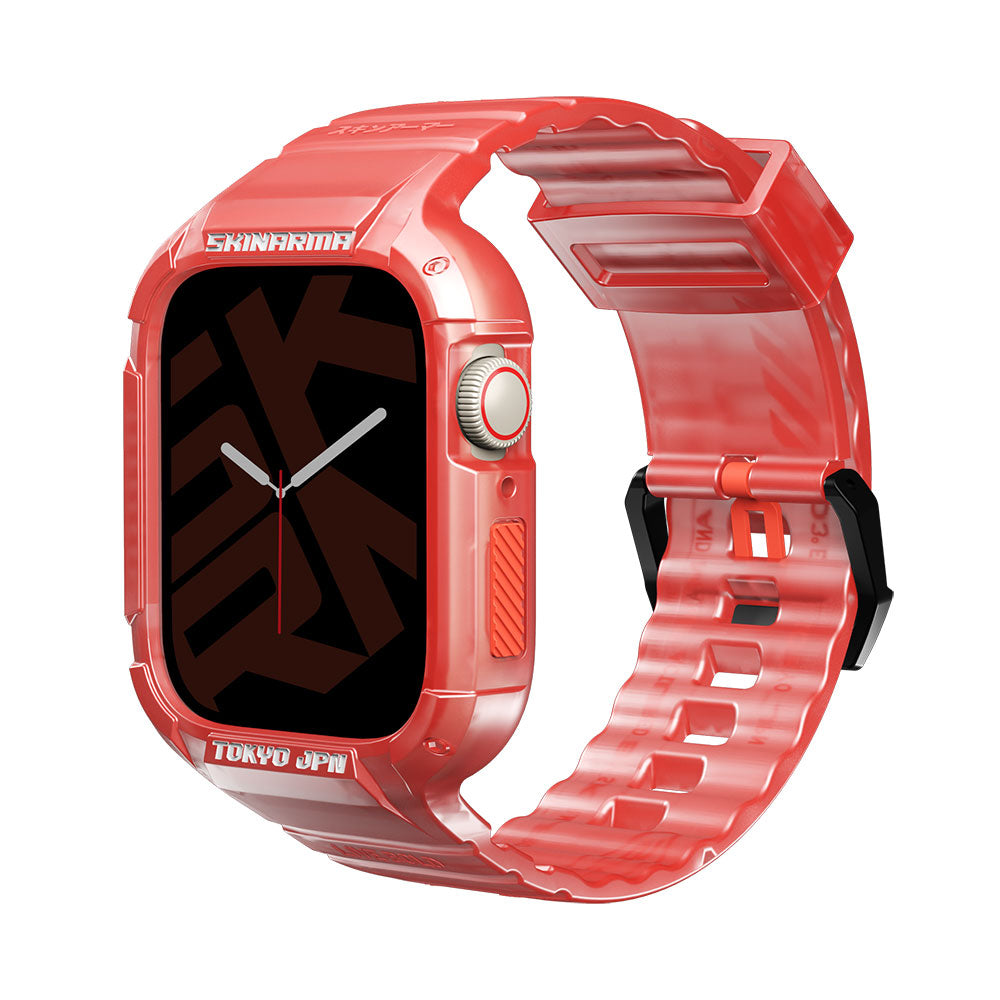 SkinArma Saido Apple Watch 42/44/45/46/49mm Sert PC Kasa Koruyuculu Silikon Kordon