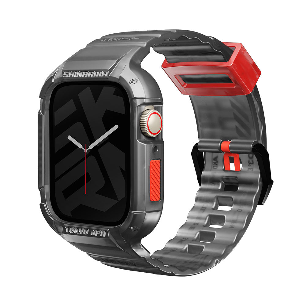 SkinArma Saido Apple Watch 42/44/45/46/49mm Sert PC Kasa Koruyuculu Silikon Kordon