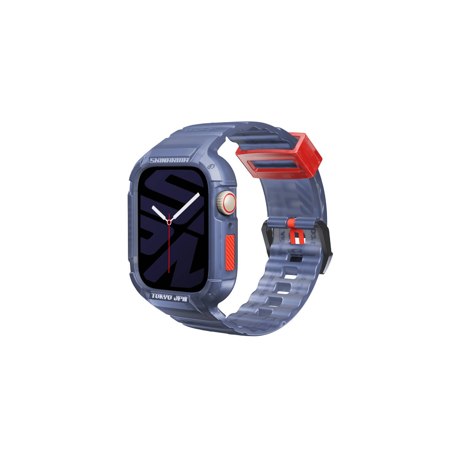 SkinArma Saido Apple Watch 42/44/45/46/49mm Sert PC Kasa Koruyuculu Silikon Kordon