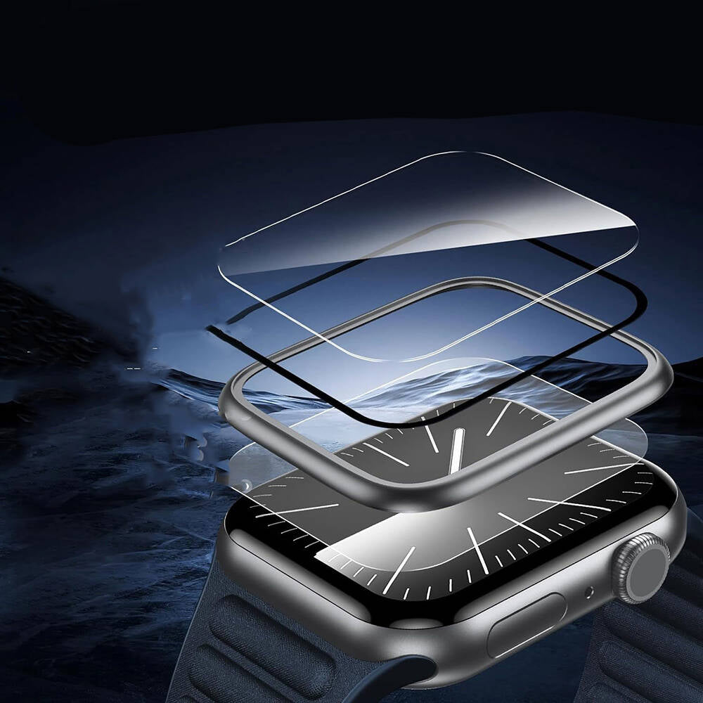 Wiwu Wi-JD106 Apple Watch 44mm Easy Install Akıllı Saat Temperli Cam Ekran Koruyucu