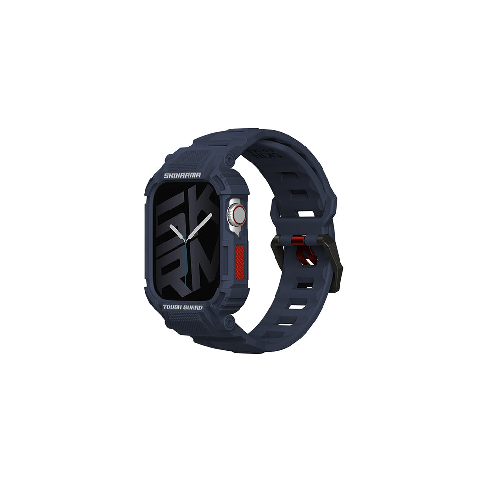 Skinarma Mecha Apple Watch 7 45mm 2in1 TPU Kasa Koruyucu + Silikon Kordon