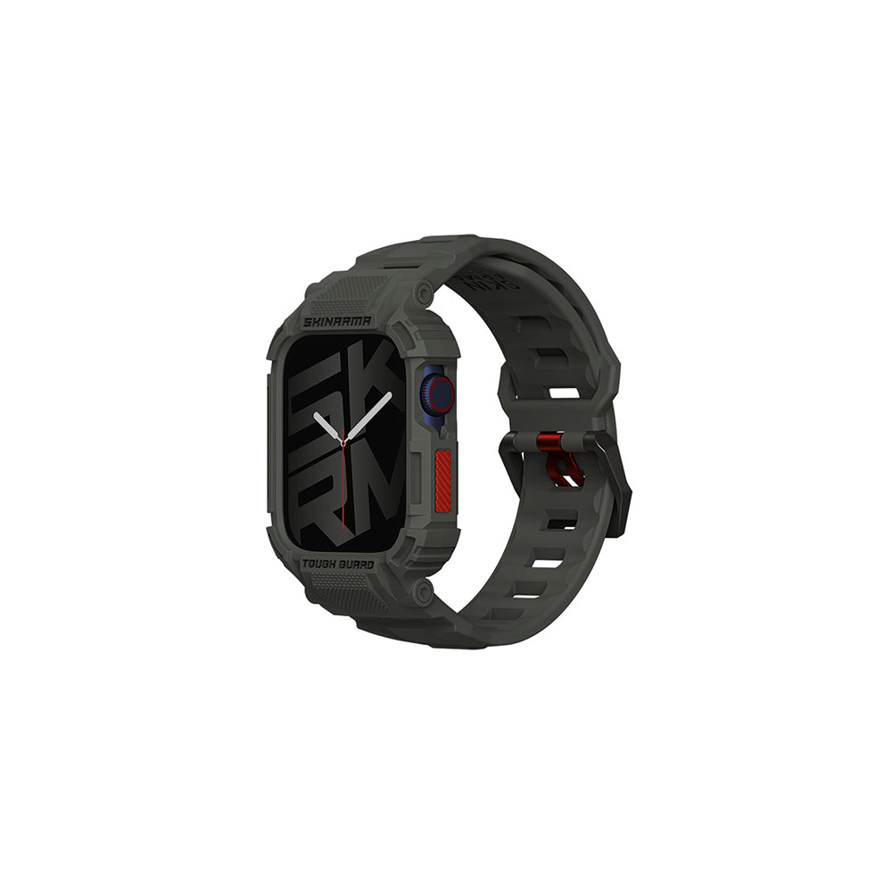 Skinarma Mecha Apple Watch 7 45mm 2in1 TPU Kasa Koruyucu + Silikon Kordon