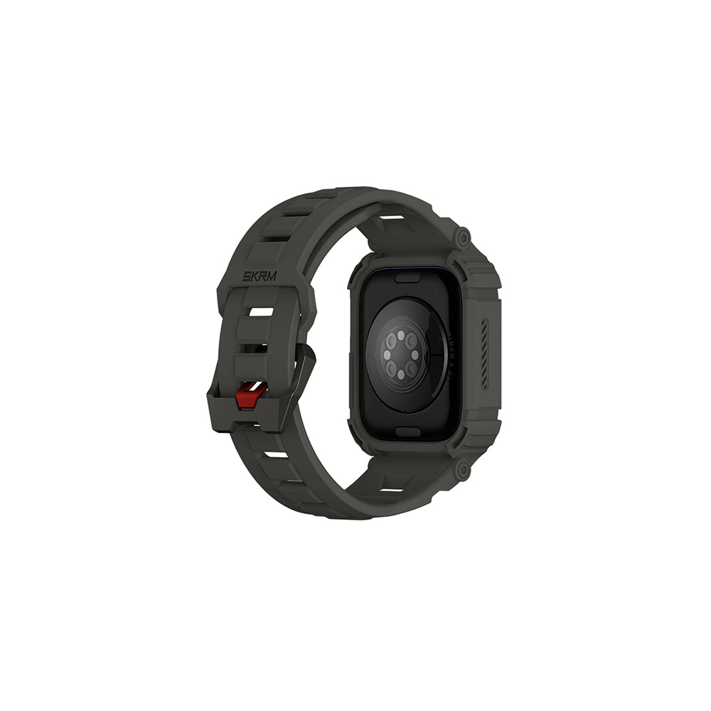 Skinarma Mecha Apple Watch 7 45mm 2in1 TPU Kasa Koruyucu + Silikon Kordon