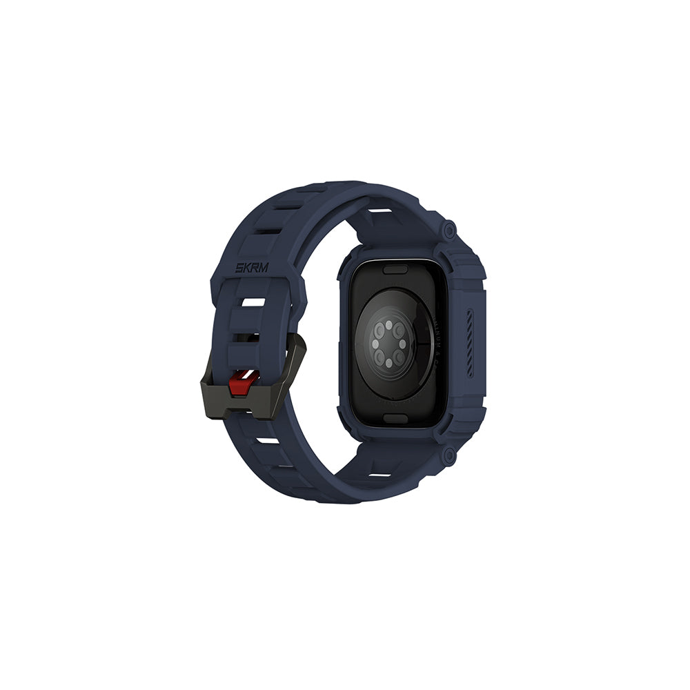 Skinarma Mecha Apple Watch 7 45mm 2in1 TPU Kasa Koruyucu + Silikon Kordon