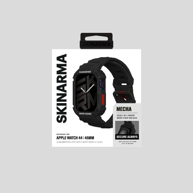 Skinarma Mecha Apple Watch 7 45mm 2in1 TPU Kasa Koruyucu + Silikon Kordon