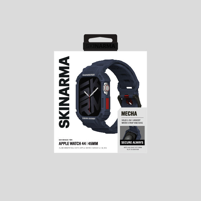 Skinarma Mecha Apple Watch 7 45mm 2in1 TPU Kasa Koruyucu + Silikon Kordon