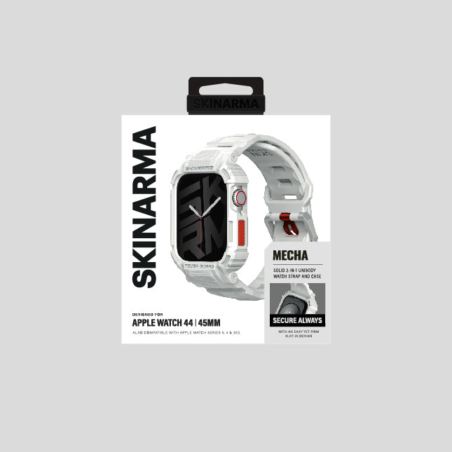 Skinarma Mecha Apple Watch 7 45mm 2in1 TPU Kasa Koruyucu + Silikon Kordon