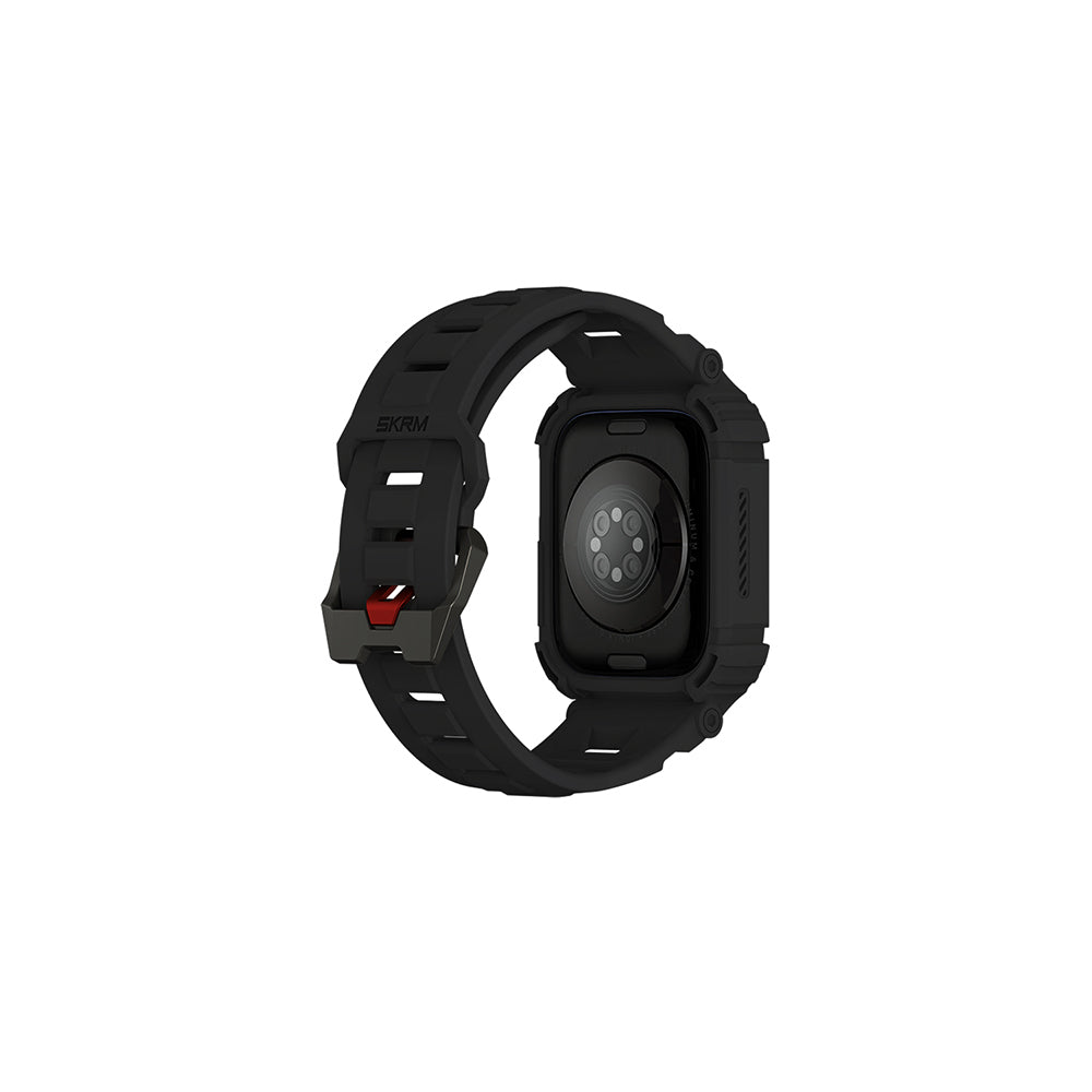 Skinarma Mecha Apple Watch 7 45mm 2in1 TPU Kasa Koruyucu + Silikon Kordon
