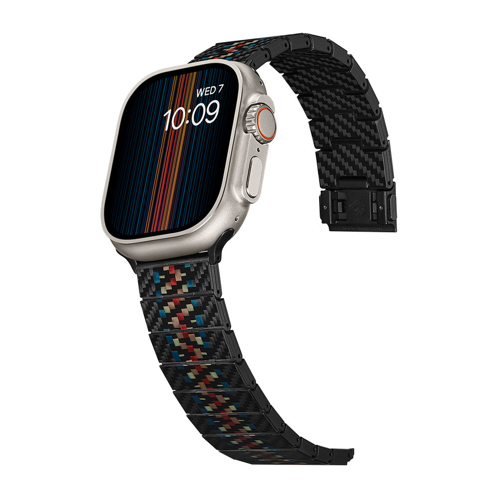 Pitaka Modern Serisi Tüm Apple Watch Modelleriyle Uyumlu Aramid Fiber ve Karbon Fiber Rhapsody Universal Kordon