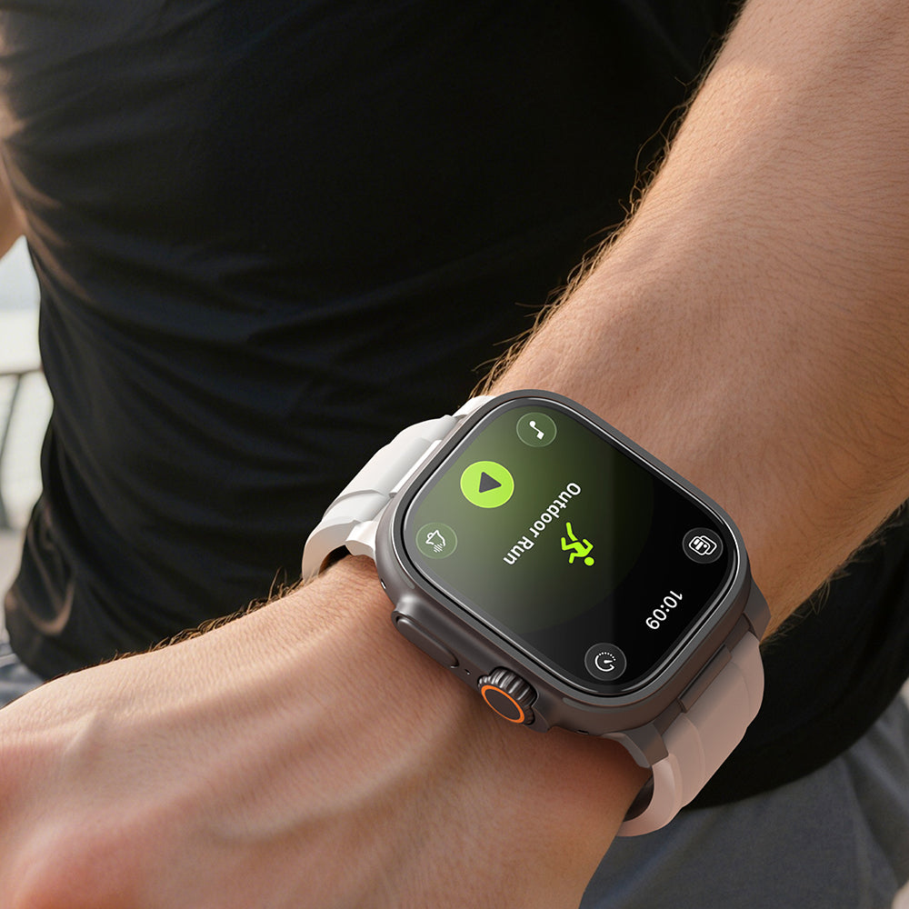 Amazingthing Radix AccuGuard Serisi Apple Watch Ultra 49mm Akıllı Saat Temperli Cam Ekran Koruyucu