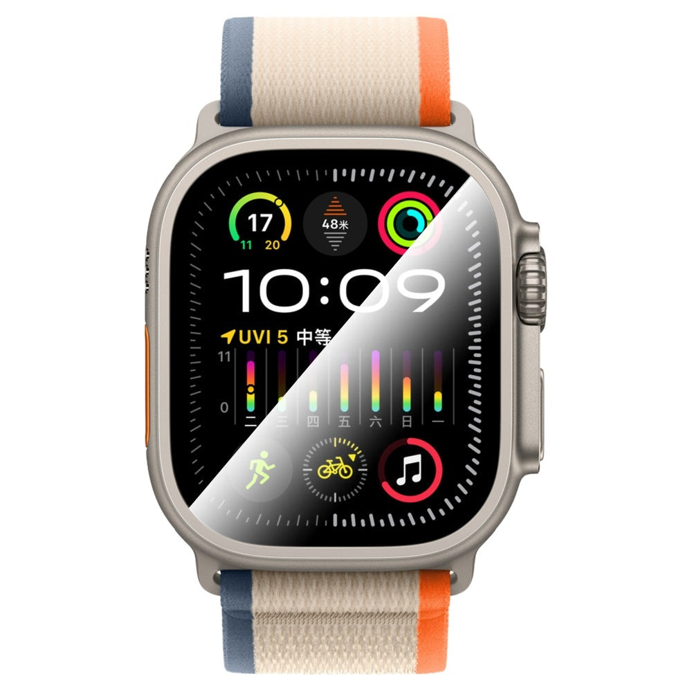 CaseWorld Alloy Serisi Apple Watch Ultra 49mm Safir Akıllı Saat Temperli Cam Ekran Koruyucu