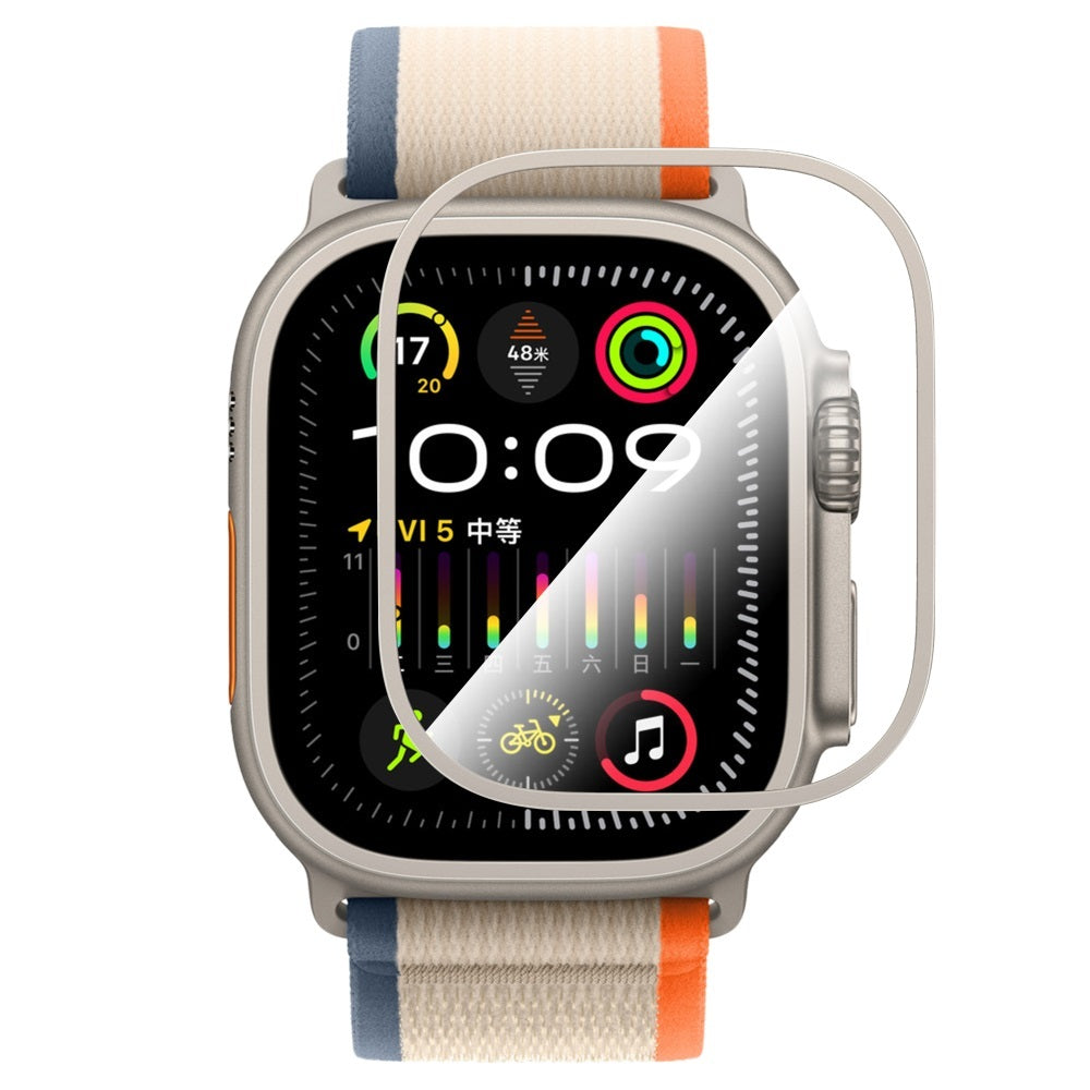 CaseWorld Alloy Serisi Apple Watch Ultra 49mm Safir Akıllı Saat Temperli Cam Ekran Koruyucu