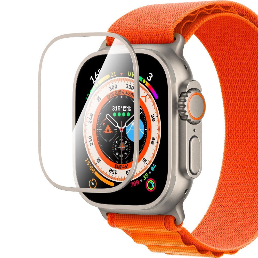 CaseWorld Alloy Serisi Apple Watch Ultra 49mm Safir Akıllı Saat Temperli Cam Ekran Koruyucu