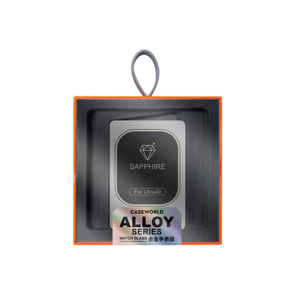 CaseWorld Alloy Serisi Apple Watch Ultra 49mm Safir Akıllı Saat Temperli Cam Ekran Koruyucu