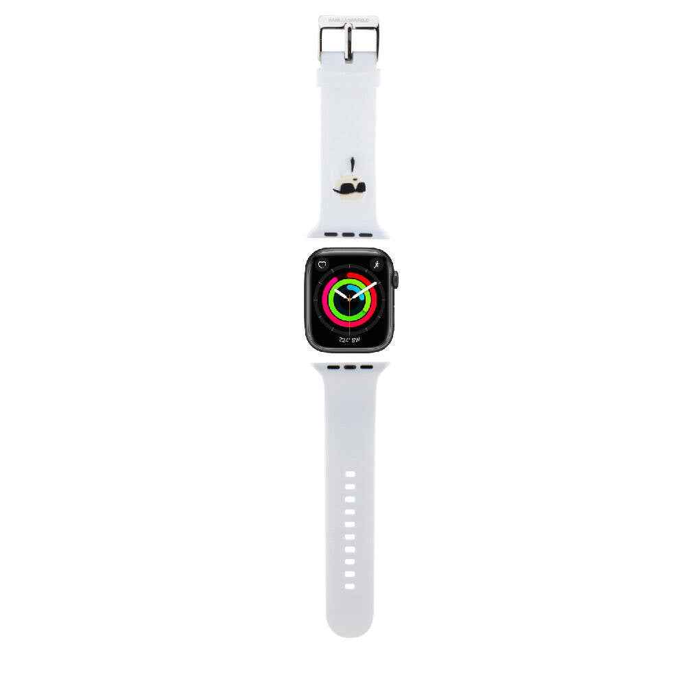 Karl Lagerfeld Apple Watch Ultra 49mm Orjinal Lisanslı İkonik Karl Head Logolu Silikon Kordon - 1