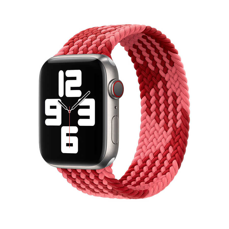 Watch Ultra 49mm Kordon Wiwu Braided Solo Loop Contrast Color Large Strap Kayış - 17