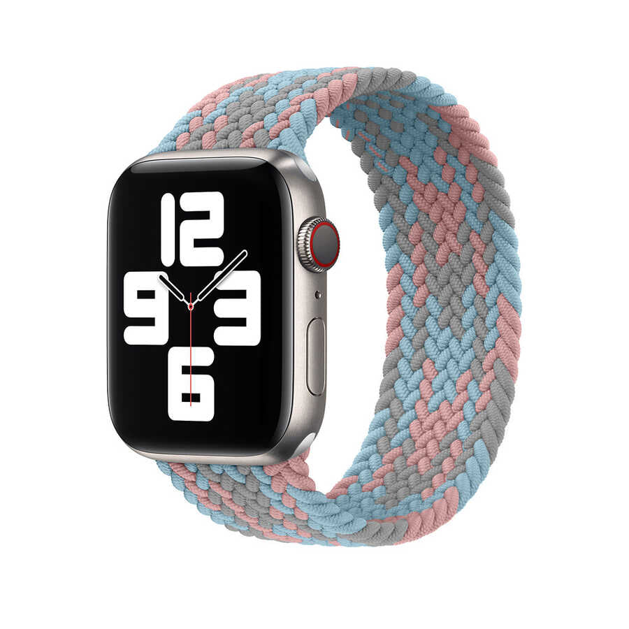 Watch Ultra 49mm Kordon Wiwu Braided Solo Loop Contrast Color Medium Strap Kayış - 18