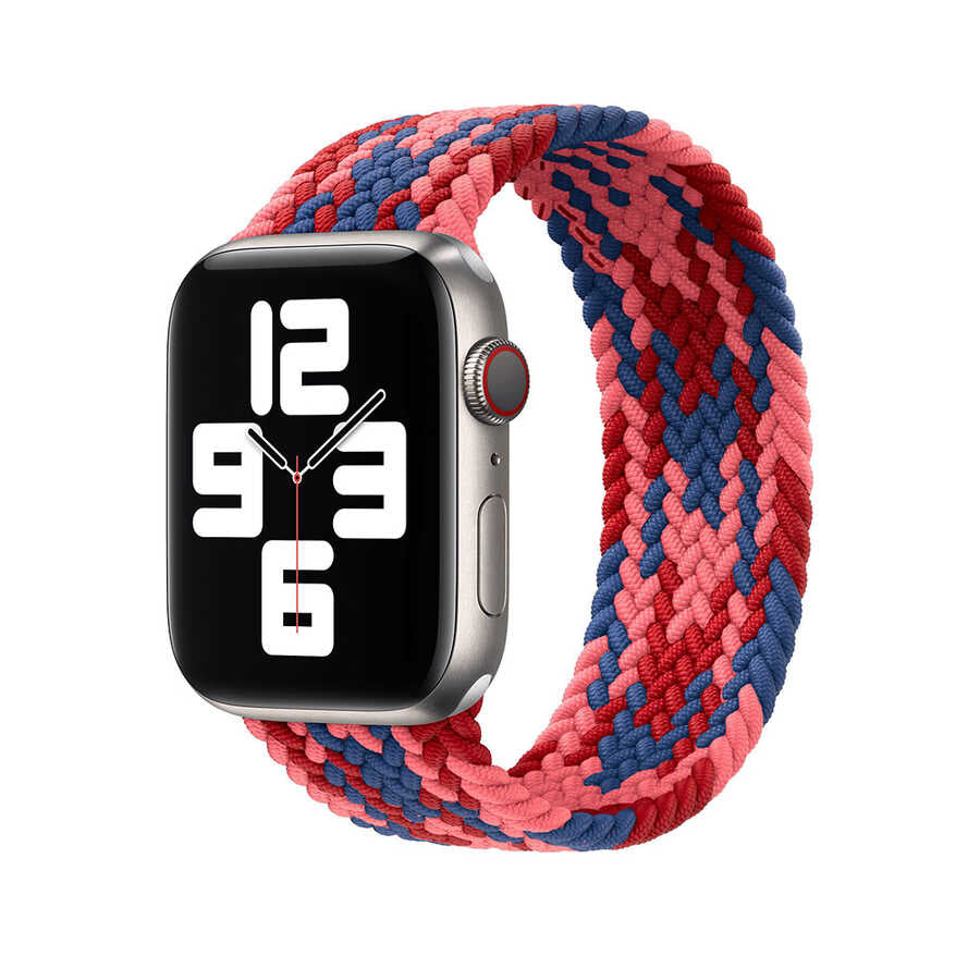 Watch Ultra 49mm Kordon Wiwu Braided Solo Loop Contrast Color Medium Strap Kayış - 16