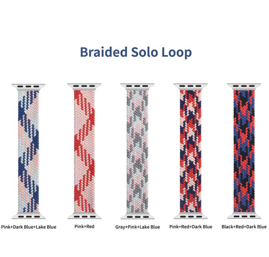 Watch Ultra 49mm Kordon Wiwu Braided Solo Loop Contrast Color Medium Strap Kayış - 2