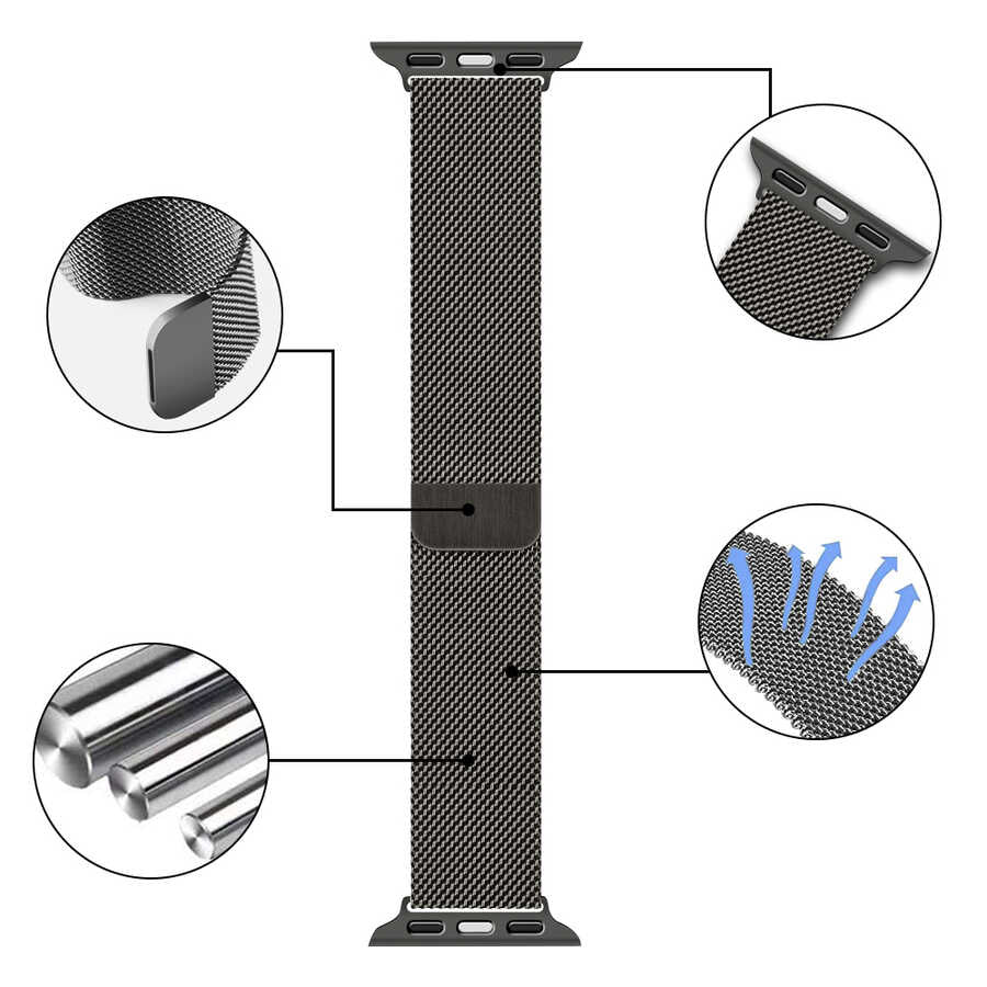 Watch Ultra 49mm Kordon Wiwu Minalo Metal Strap Kayış - 3