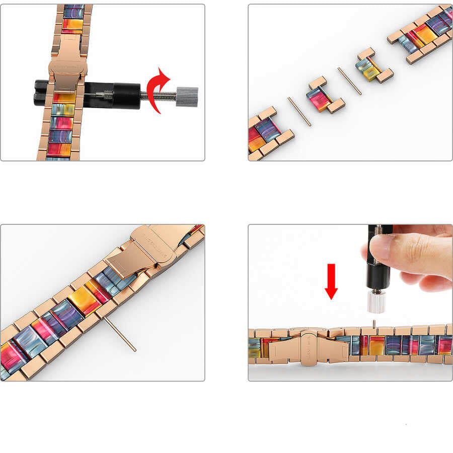 Watch Ultra 49mm Kordon Wiwu Resin Steel Belt Metal Strap Kayış - 7