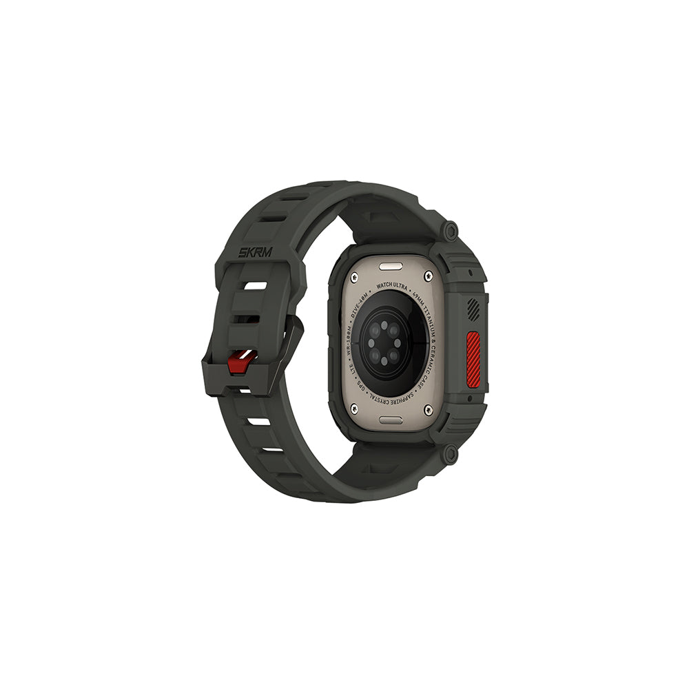 Skinarma Mecha Apple Watch Ultra 49mm 2in1 TPU Kasa Koruyucu + Silikon Kordon
