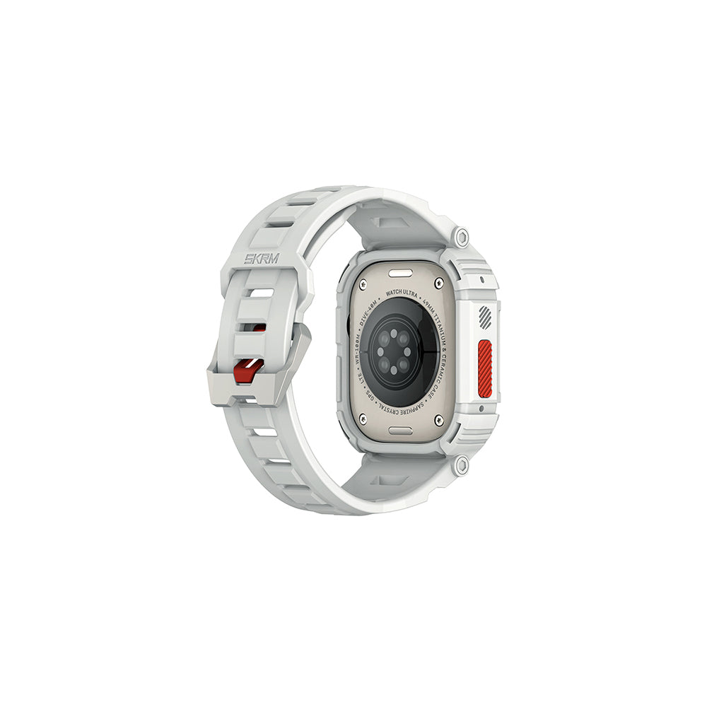 Skinarma Mecha Apple Watch Ultra 49mm 2in1 TPU Kasa Koruyucu + Silikon Kordon