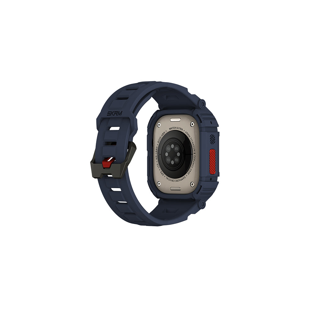 Skinarma Mecha Apple Watch Ultra 49mm 2in1 TPU Kasa Koruyucu + Silikon Kordon