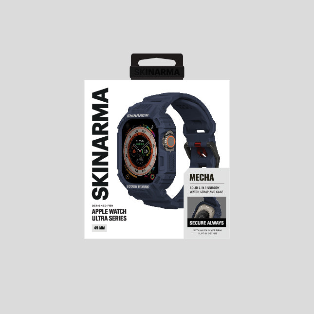 Skinarma Mecha Apple Watch Ultra 49mm 2in1 TPU Kasa Koruyucu + Silikon Kordon
