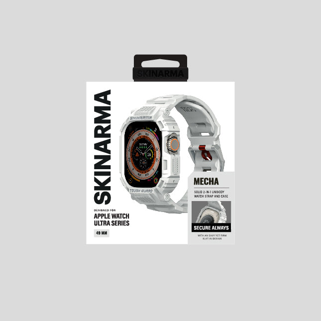 Skinarma Mecha Apple Watch Ultra 49mm 2in1 TPU Kasa Koruyucu + Silikon Kordon