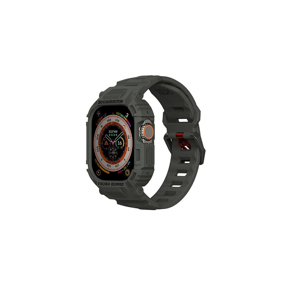 Skinarma Mecha Apple Watch Ultra 49mm 2in1 TPU Kasa Koruyucu + Silikon Kordon