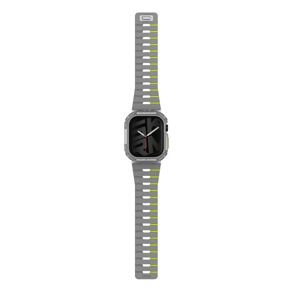 Skinarma Nightglow Atom Apple Watch Ultra 49mm TPU Kasa Koruyucu + Gemini Silikon Kordon