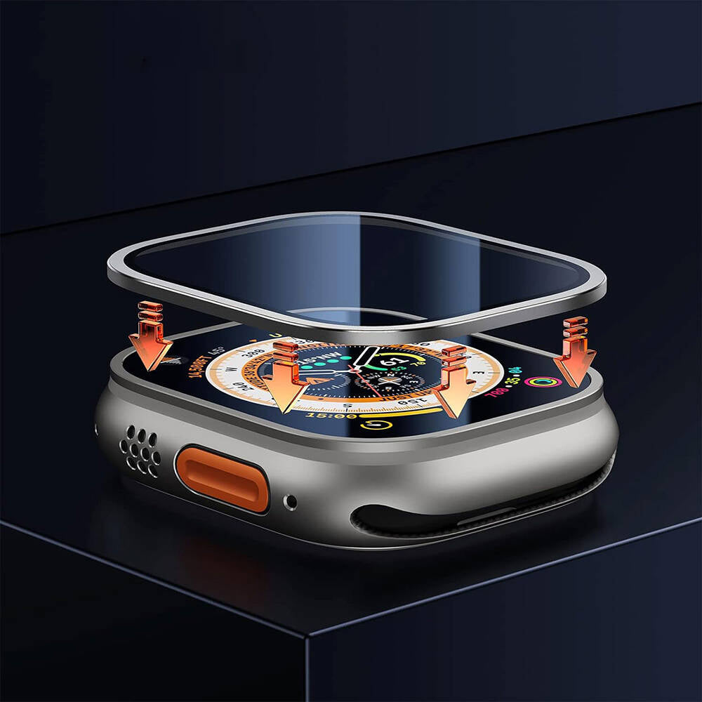 Wiwu Wi-JD106 Apple Watch Ultra 49mm Easy Install Akıllı Saat Temperli Cam Ekran Koruyucu