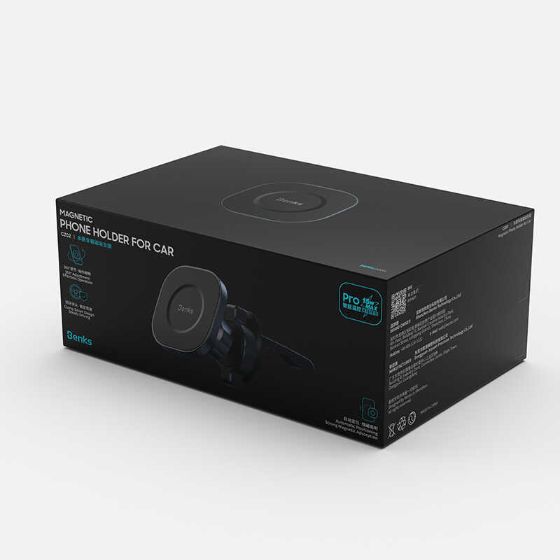 Benks CZ02 Pro Kablosuz Şarjlı Araç Telefon Tutucu
