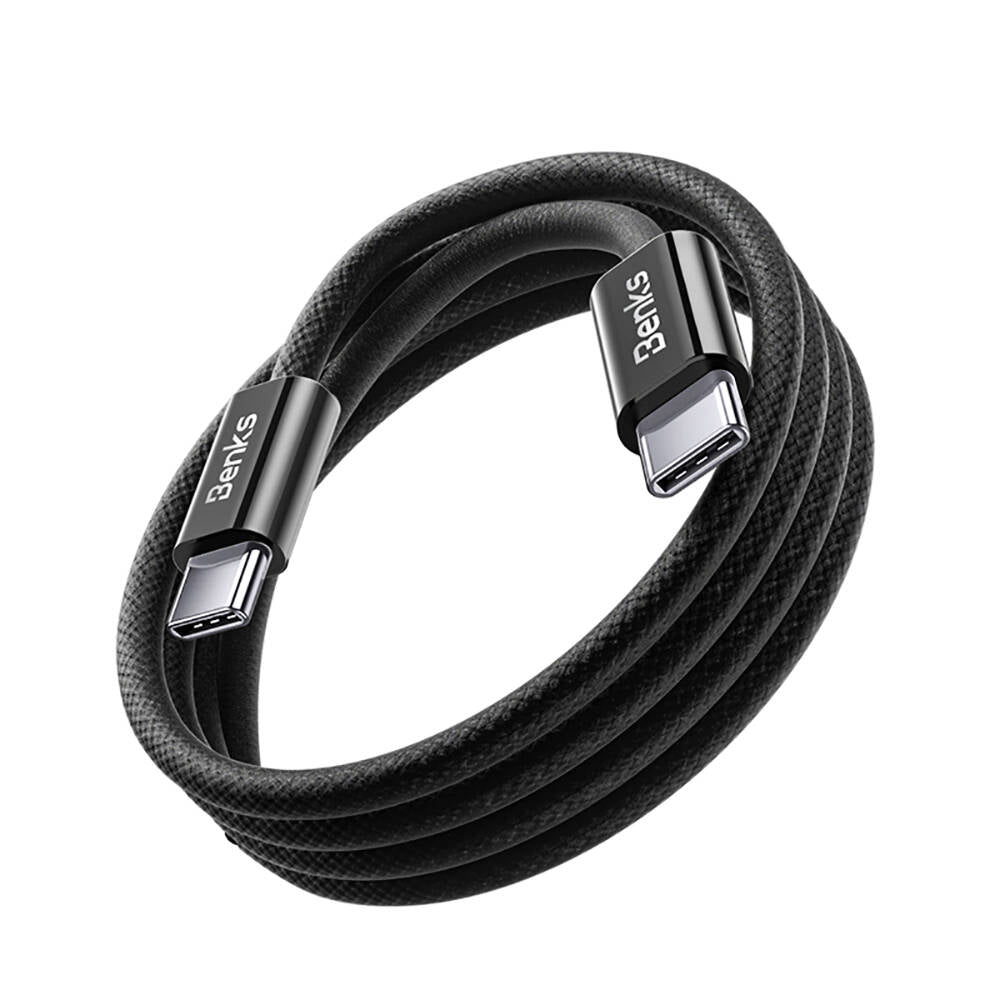 Benks D46 Type-C to Type-C PD 3.0 Örgülü  60W 1 Metre Şarj ve Data Kablosu