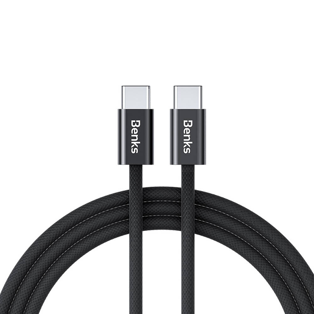 Benks D46 Type-C to Type-C PD 3.0 Örgülü  60W 1 Metre Şarj ve Data Kablosu