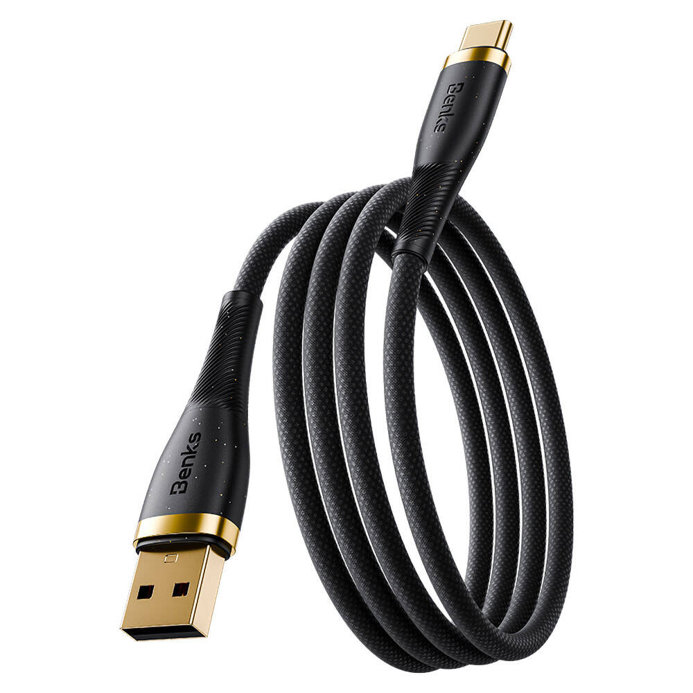 Benks D47 USB-A to Type-C PD 3.0 Örgülü 66W 1 Metre Şarj ve Data Kablosu