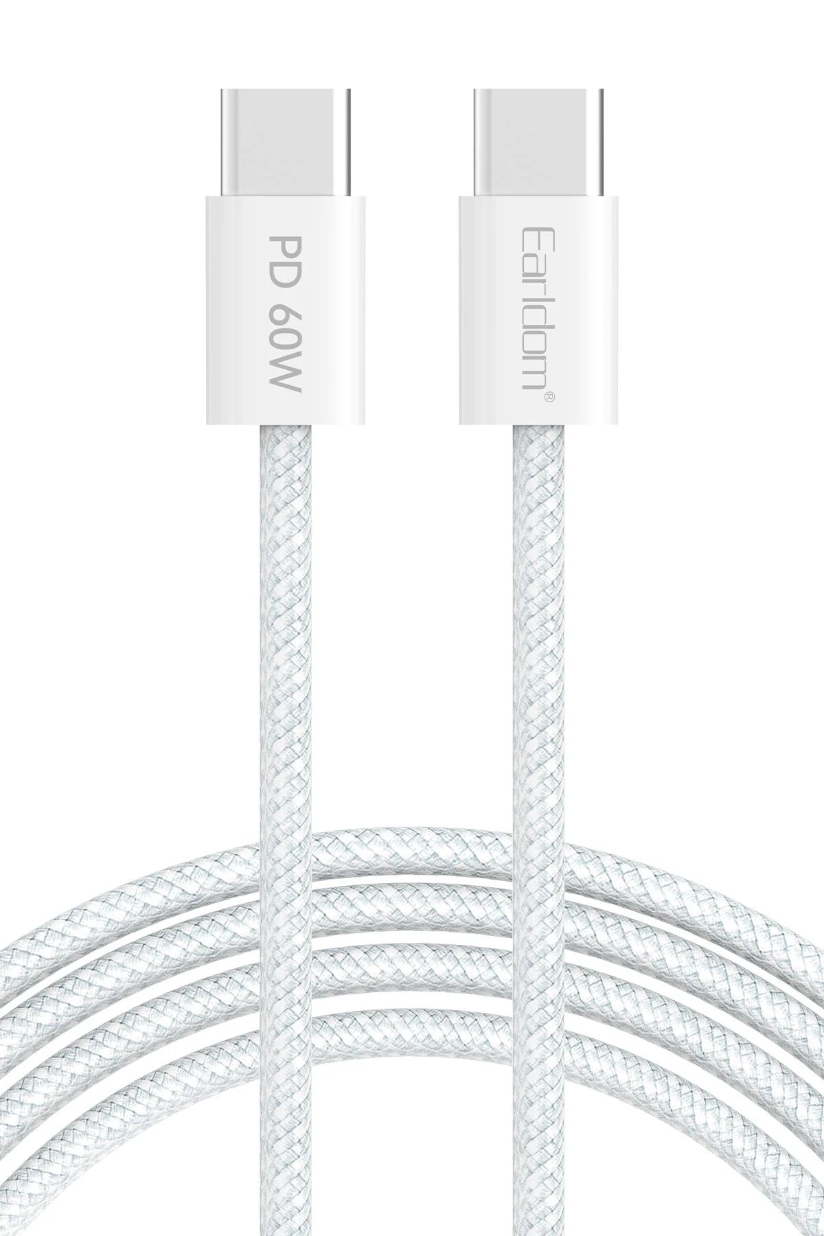 Earldom EC-190CC 2M 60W iPhone 15 Serisi ile Uyumlu Type-C to Type-C PD Hızlı Şarj Kablosu