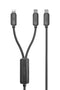 Earldom EC-IC01 1.2M Type-C to Type-C 60W ve Lightning 30W Çift Çıkışlı 2in1 PD Hızlı Şarj Kablosu