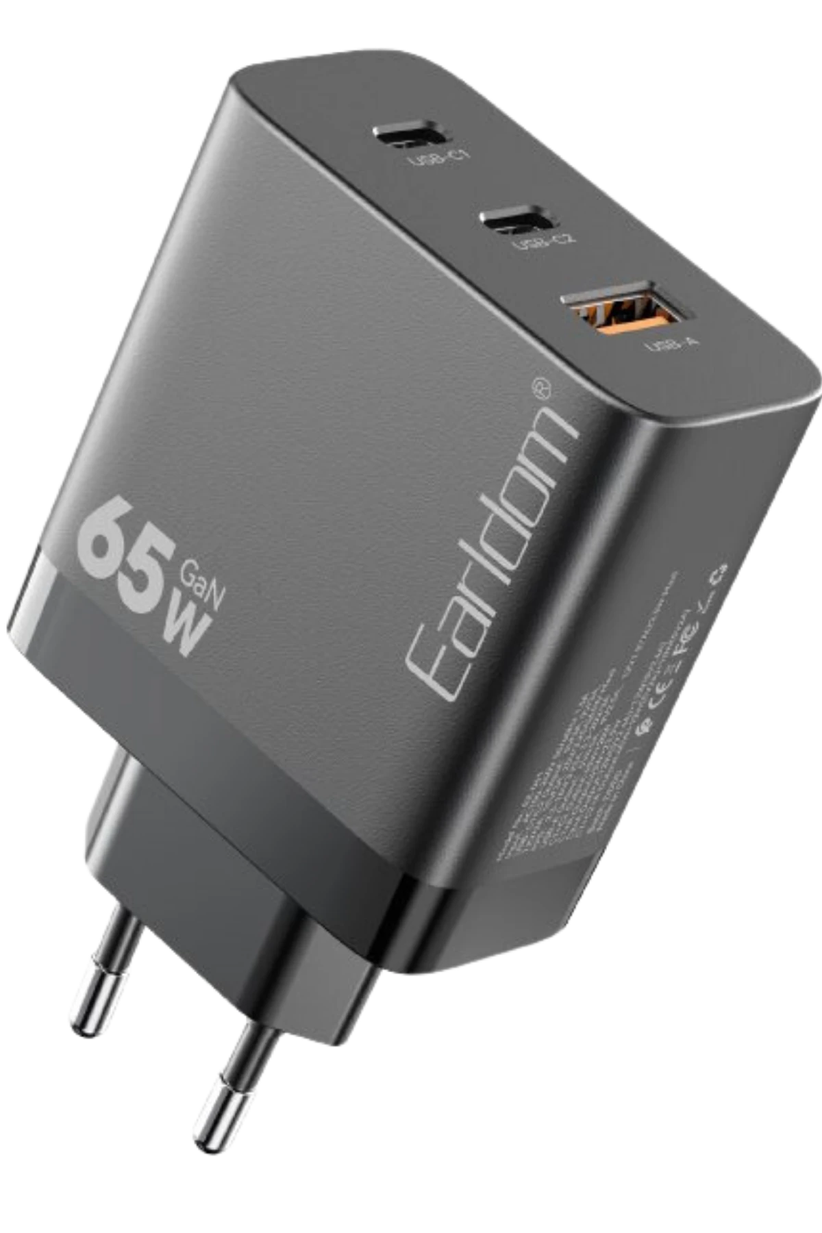 Earldom EU41 2 Adet Type-C ve 1 Adet USB Çıkışlı 65W GAN Şarj Aleti