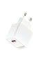 Earldom EU45 18W USB QC 3.0 Çıkışlı ve USB to Lightning Kablolu PD Hızlı Şarj Cihazı